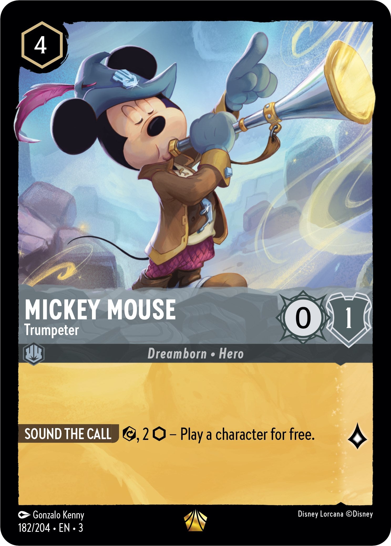 Mickey Mouse -Trumpeter (182/204) [Into the Inklands] | Rock City Comics