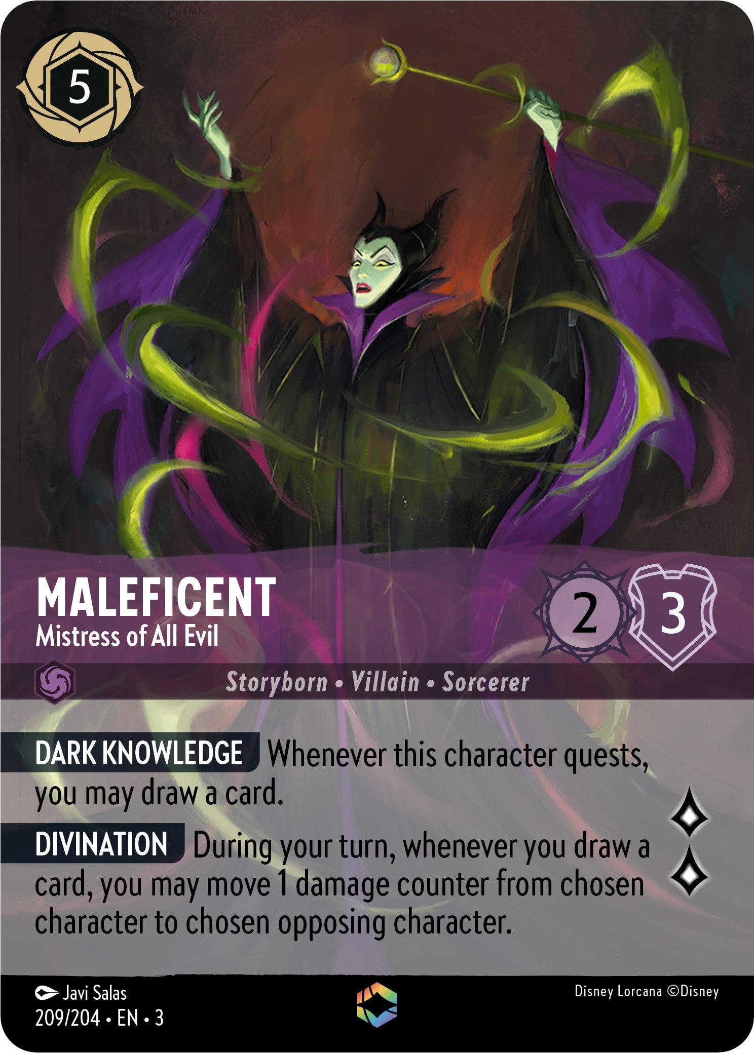 Maleficent - Mistress of All Evil (Alternate Art) (209/204) [Into the Inklands] | Rock City Comics