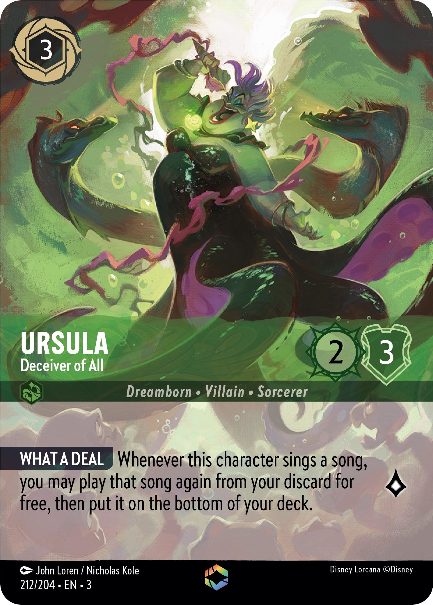Ursula - Deceiver of All (Alternate Art) (212/204) [Into the Inklands] | Rock City Comics