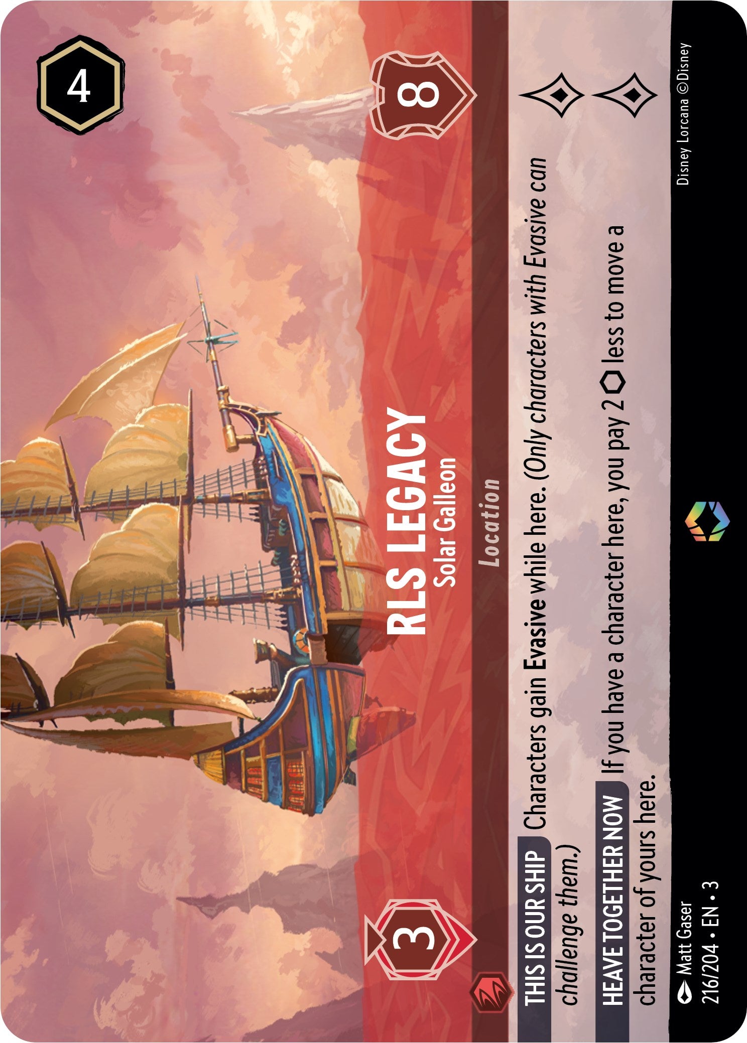 RLS Legacy - Solar Galleon (Alternate Art) (216/204) [Into the Inklands] | Rock City Comics