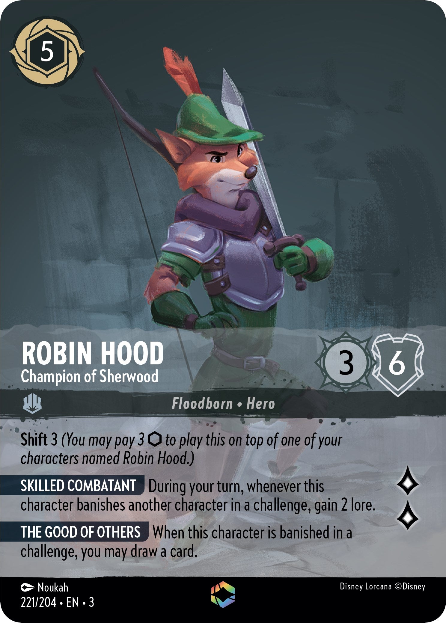 Robin Hood - Champion of Sherwood (Alternate Art) (221/204) [Into the Inklands] | Rock City Comics