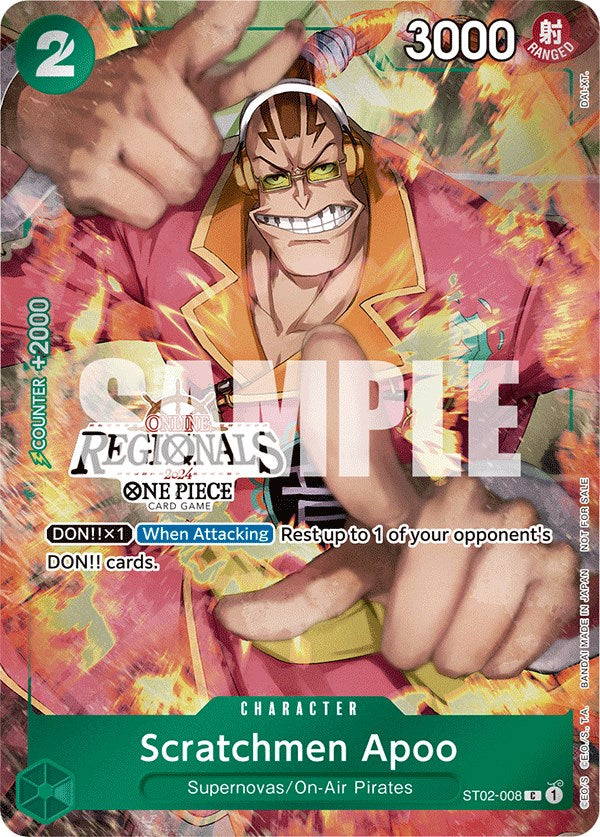 Scratchmen Apoo (Online Regional 2024) [Participant] [One Piece Promotion Cards] | Rock City Comics