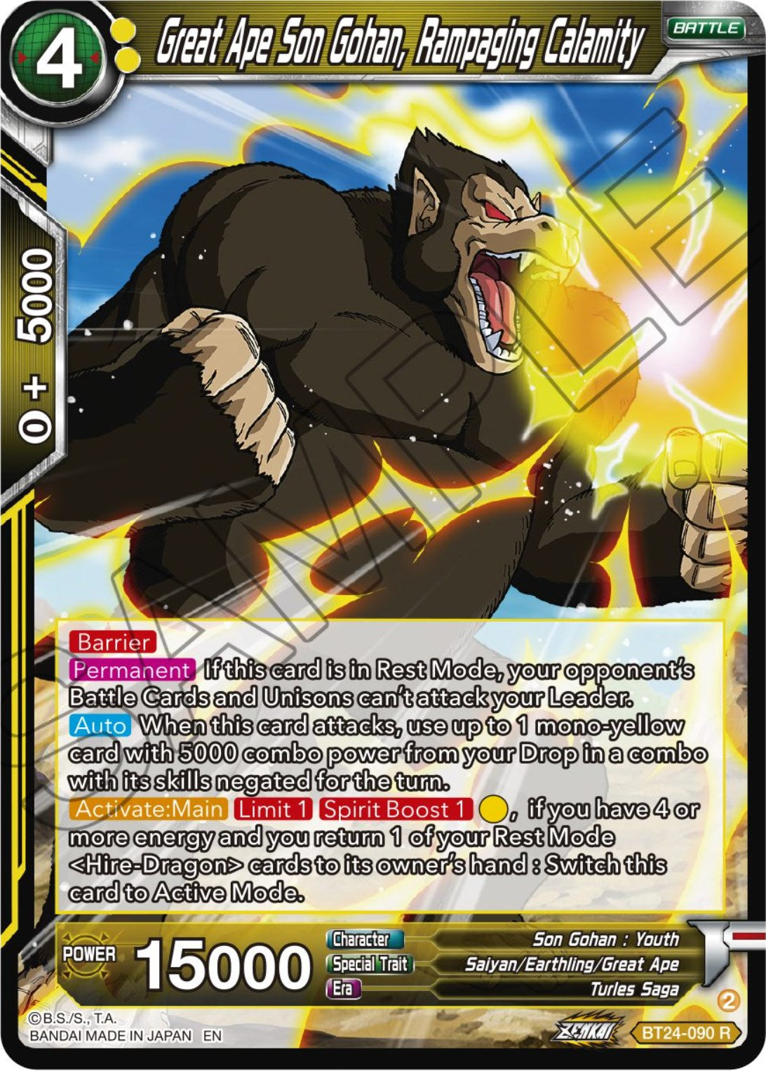 Great Ape Son Gohan, Rampaging Calamity (BT24-090) [Beyond Generations] | Rock City Comics