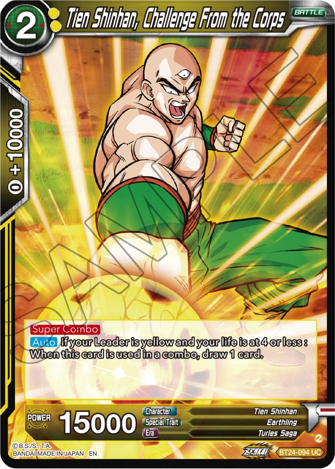 Tien Shinhan, Challenge From the Corps (BT24-094) [Beyond Generations] | Rock City Comics