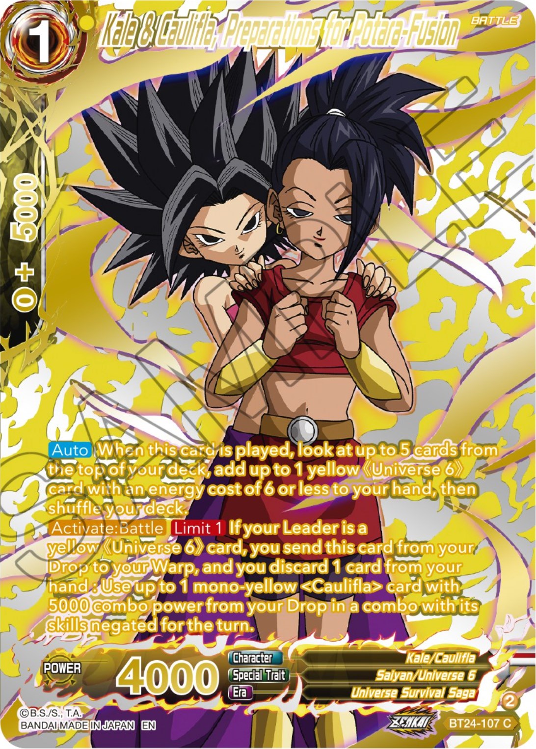 Kale & Caulifla, Preparations for Potara-Fusion (Collector Booster) (BT24-107) [Beyond Generations] | Rock City Comics