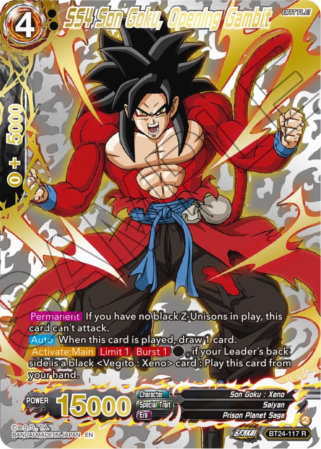 SS4 Son Goku, Opening Gambit (Collector Booster) (BT24-117) [Beyond Generations] | Rock City Comics