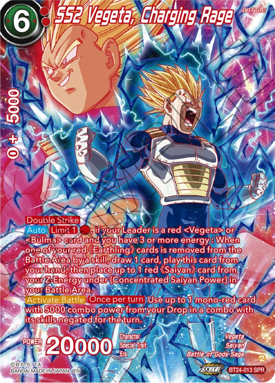 SS2 Vegeta, Charging Rage (SPR) (BT24-013) [Beyond Generations] | Rock City Comics