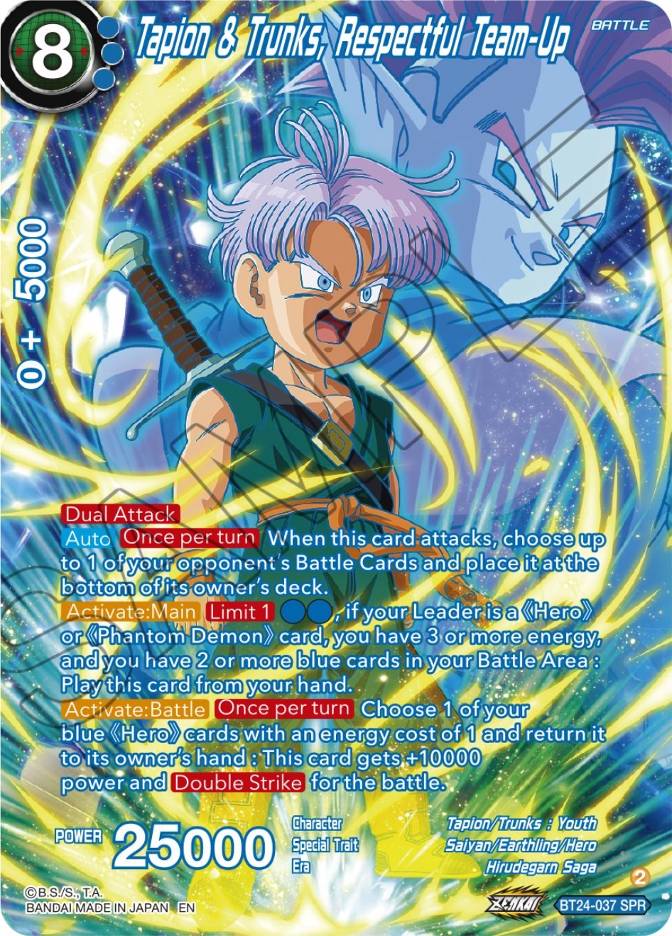 Tapin & Trunks, Respectful Team-Up (SPR) (BT24-037) [Beyond Generations] | Rock City Comics