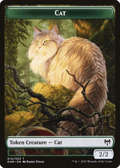 Human Warrior // Cat Double-Sided Token [Kaldheim Tokens] | Rock City Comics