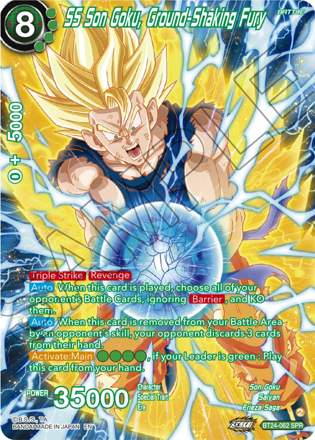 SS Son Goku, Ground-Shaking Fury (SPR) (BT24-062) [Beyond Generations] | Rock City Comics