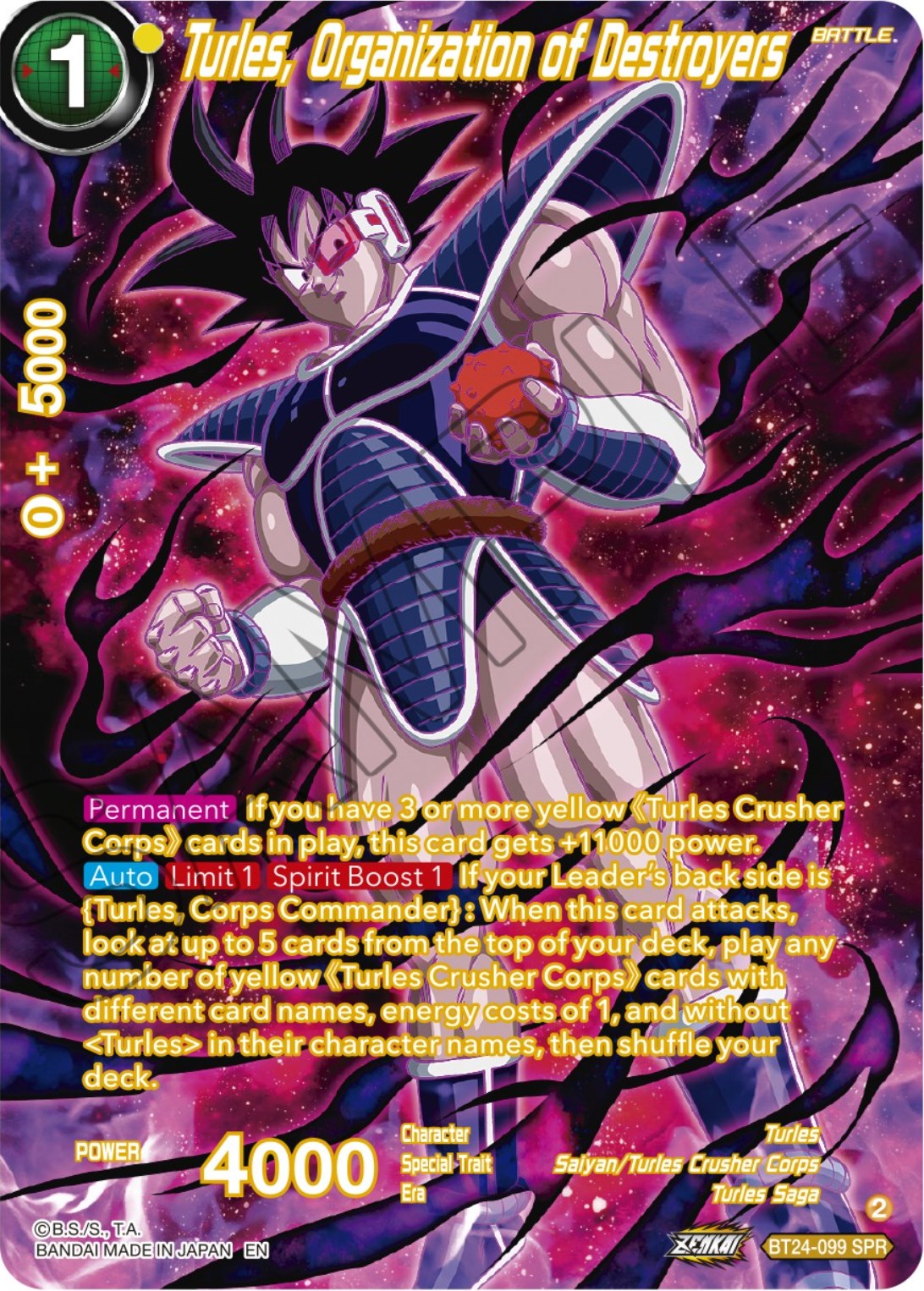 Turles, Organization of Destroyers (SPR) (BT24-099) [Beyond Generations] | Rock City Comics