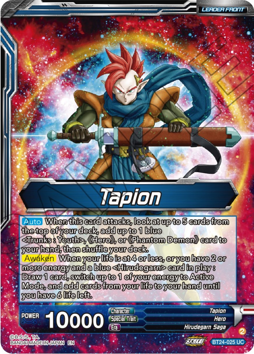 Tapion // Tapion, Hero Revived in the Present (SLR) (BT24-025) [Beyond Generations] | Rock City Comics