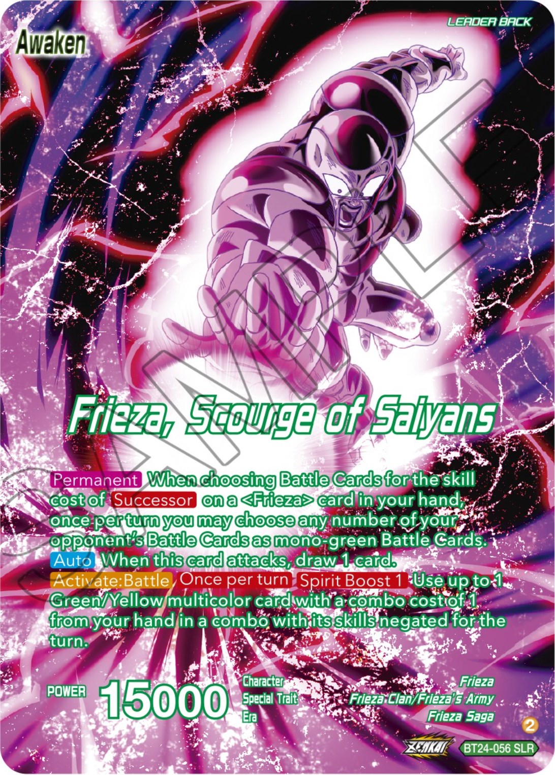 Frieza // Frieza, Scourge of Saiyans (SLR) (BT24-056) [Beyond Generations] | Rock City Comics