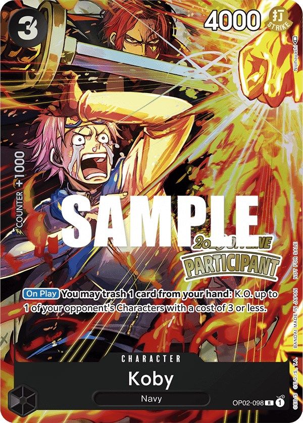 Koby (Offline Regional 2023) [Participant] [One Piece Promotion Cards] | Rock City Comics