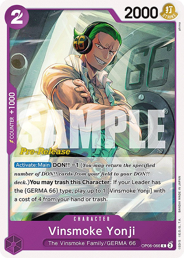 Vinsmoke Yonji [Wings of the Captain Pre-Release Cards] | Rock City Comics