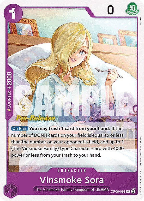 Vinsmoke Sora [Wings of the Captain Pre-Release Cards] | Rock City Comics