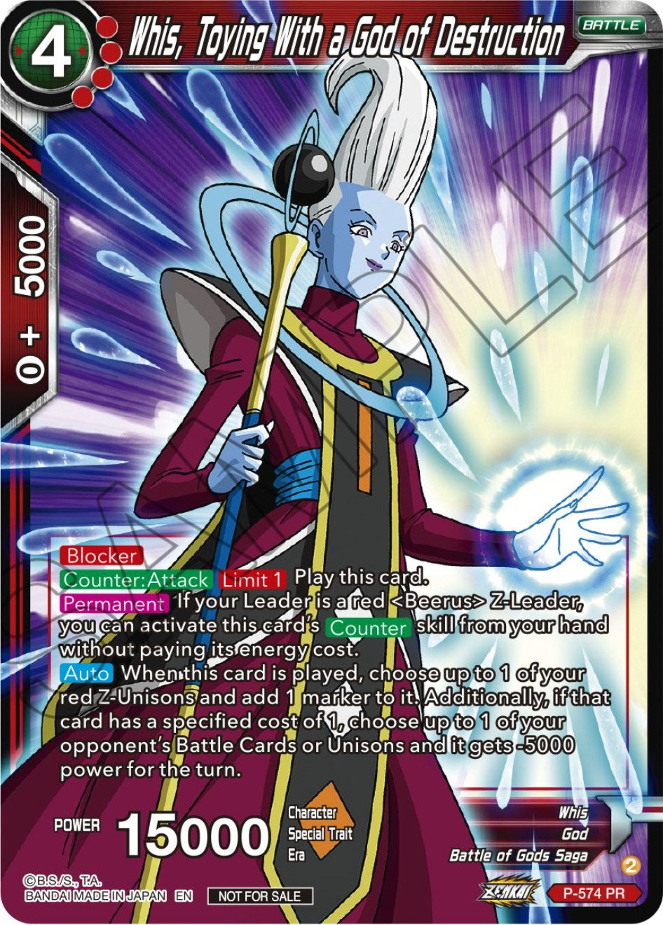 Whis, Toying With a God of Destruction (Zenkai Series Tournament Pack Vol.7) (P-574) [Tournament Promotion Cards] | Rock City Comics