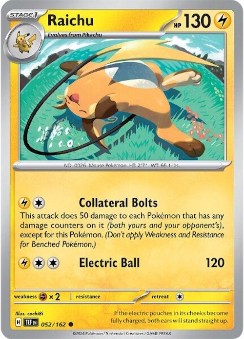 Raichu (052/162) [Scarlet & Violet: Temporal Forces] | Rock City Comics