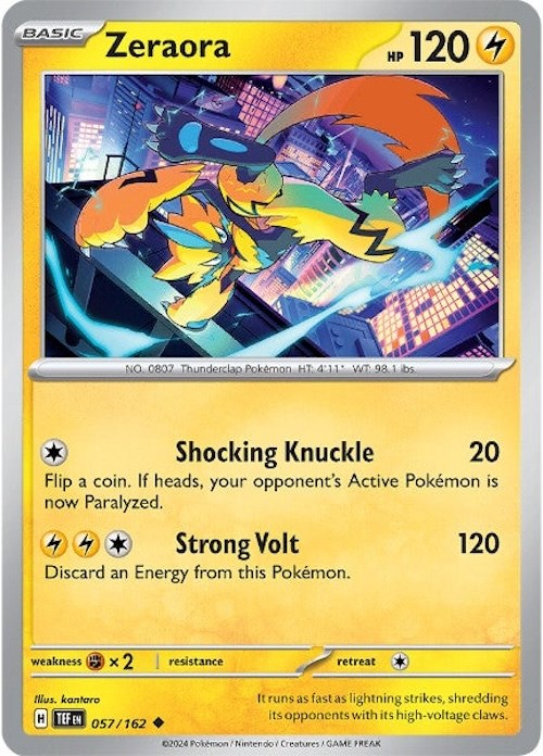 Zeraora (057/162) [Scarlet & Violet: Temporal Forces] | Rock City Comics