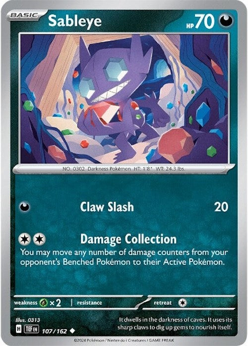 Sableye (107/162) [Scarlet & Violet: Temporal Forces] | Rock City Comics