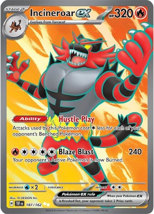 Incineroar ex (187/162) [Scarlet & Violet: Temporal Forces] | Rock City Comics