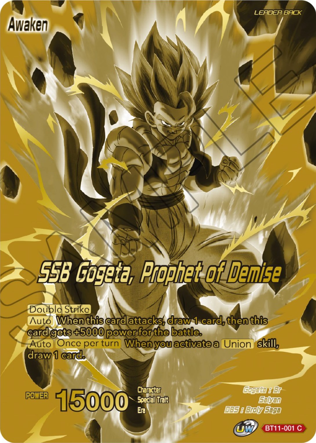 Gogeta // SSB Gogeta, Prophet of Demise (Championship Golden Card 2024 Vol.1) (BT11-001) [Tournament Promotion Cards] | Rock City Comics