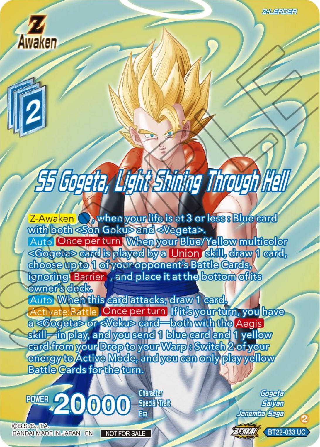 SS Gogeta, Light Shining Through Hell (Premium Alt-Art Card Set 2024 Vol.1) (BT22-033) [Promotion Cards] | Rock City Comics