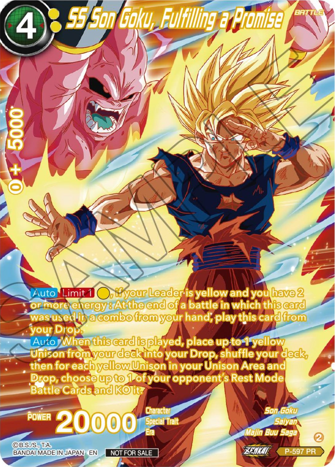 SS Son Goku, Fulfilling a Promise (Alternate Art) (Deluxe Pack 2024 Vol.1) (P-597) [Promotion Cards] | Rock City Comics