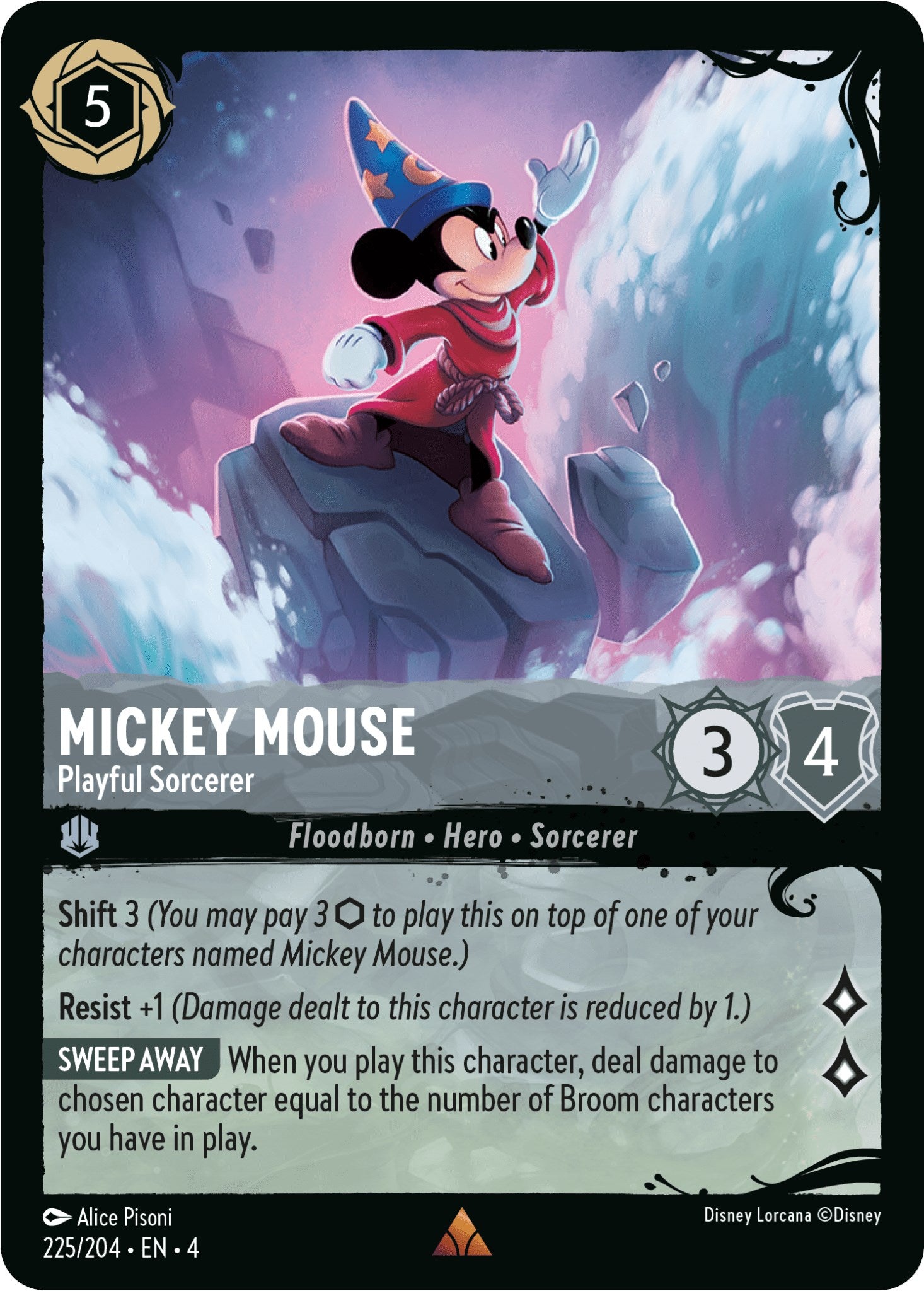 Mickey Mouse - Playful Sorcerer (225/204) (225/204) [Illumineer's Quest: Deep Trouble] | Rock City Comics