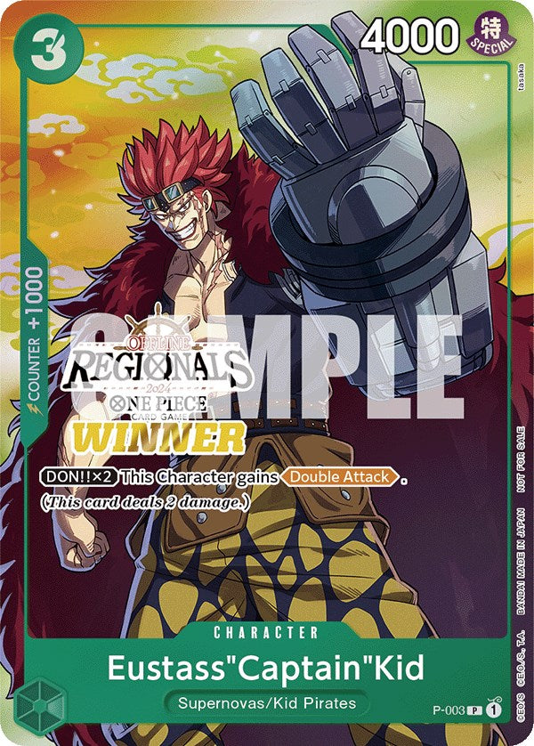 Eustass"Captain"Kid (Offline Regional 2024 Vol. 2) [Winner] [One Piece Promotion Cards] | Rock City Comics