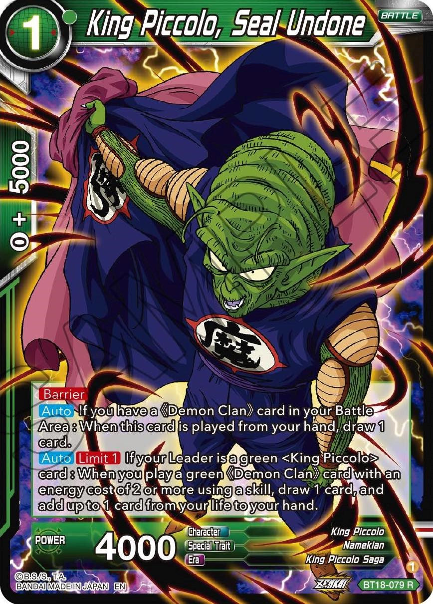 King Piccolo, Seal Undone (BT18-079) [Dawn of the Z-Legends] | Rock City Comics