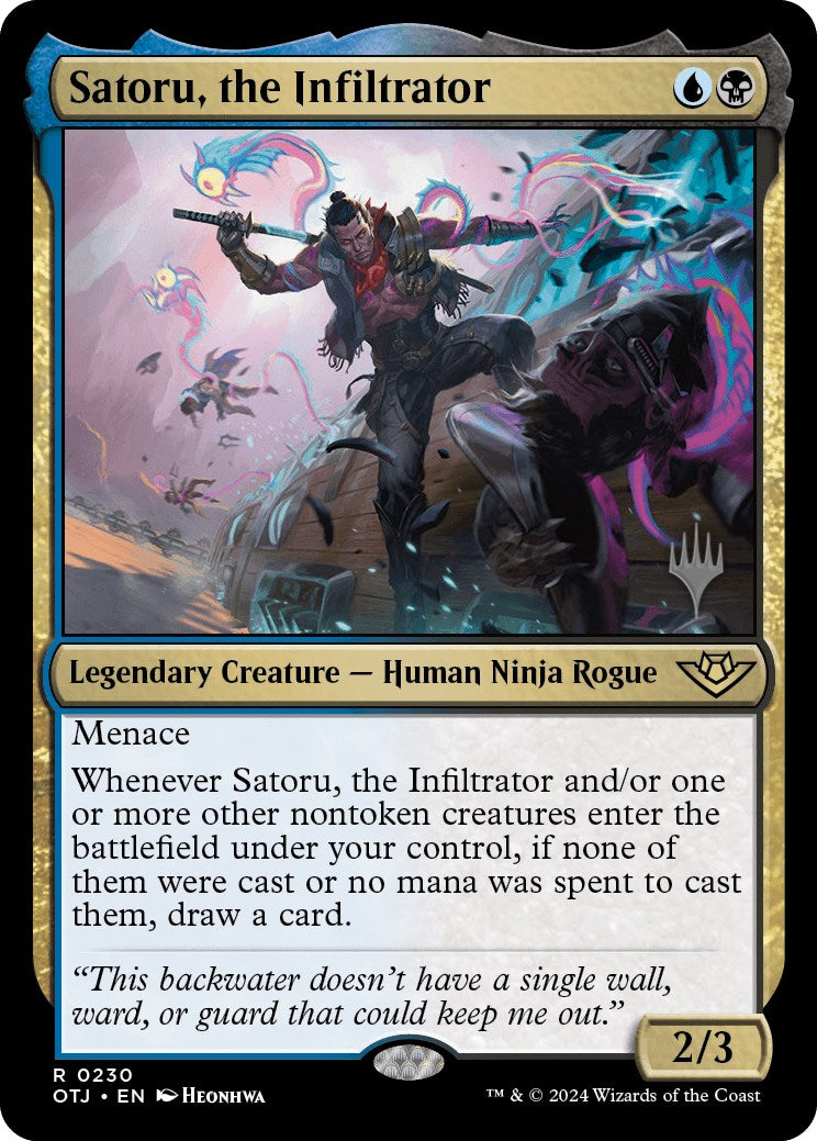 Satoru, the Infiltrator (Promo Pack) [Outlaws of Thunder Junction Promos] | Rock City Comics