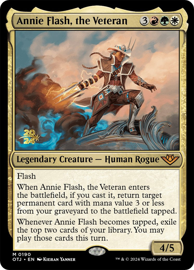 Annie Flash, the Veteran [Outlaws of Thunder Junction Prerelease Promos] | Rock City Comics