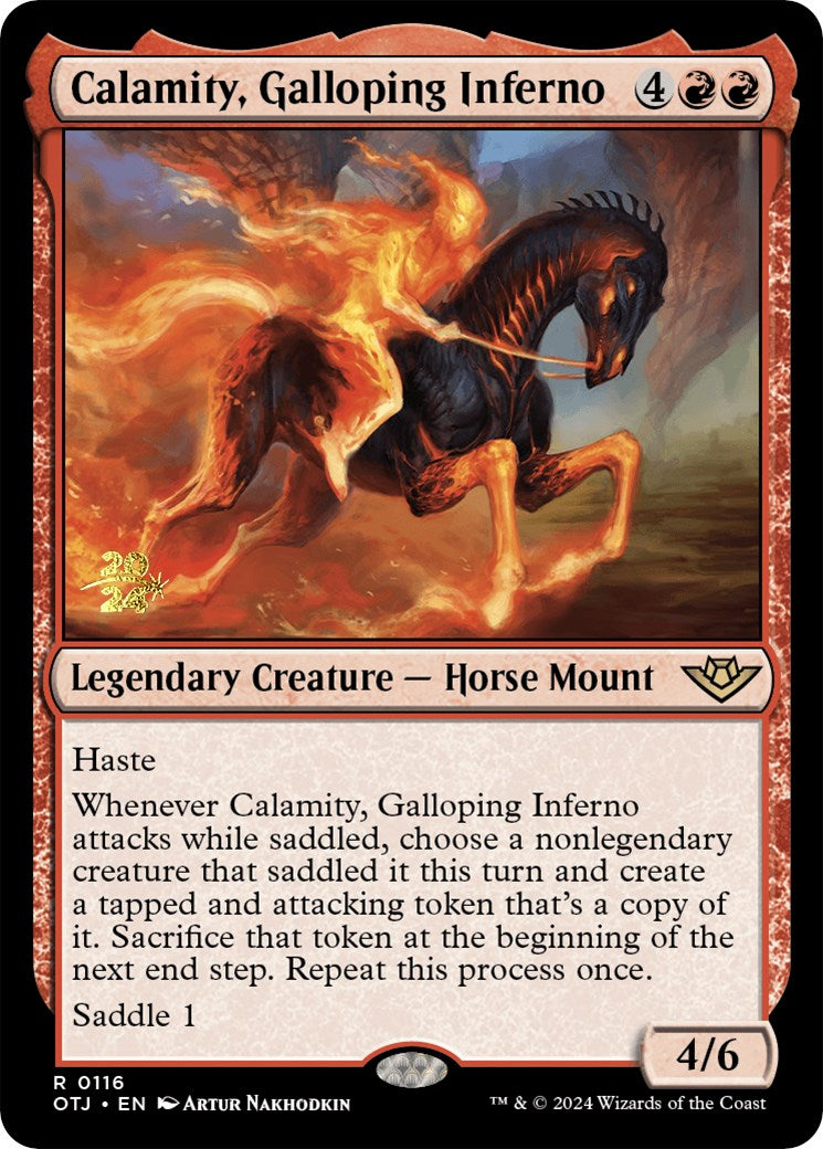 Calamity, Galloping Inferno [Outlaws of Thunder Junction Prerelease Promos] | Rock City Comics