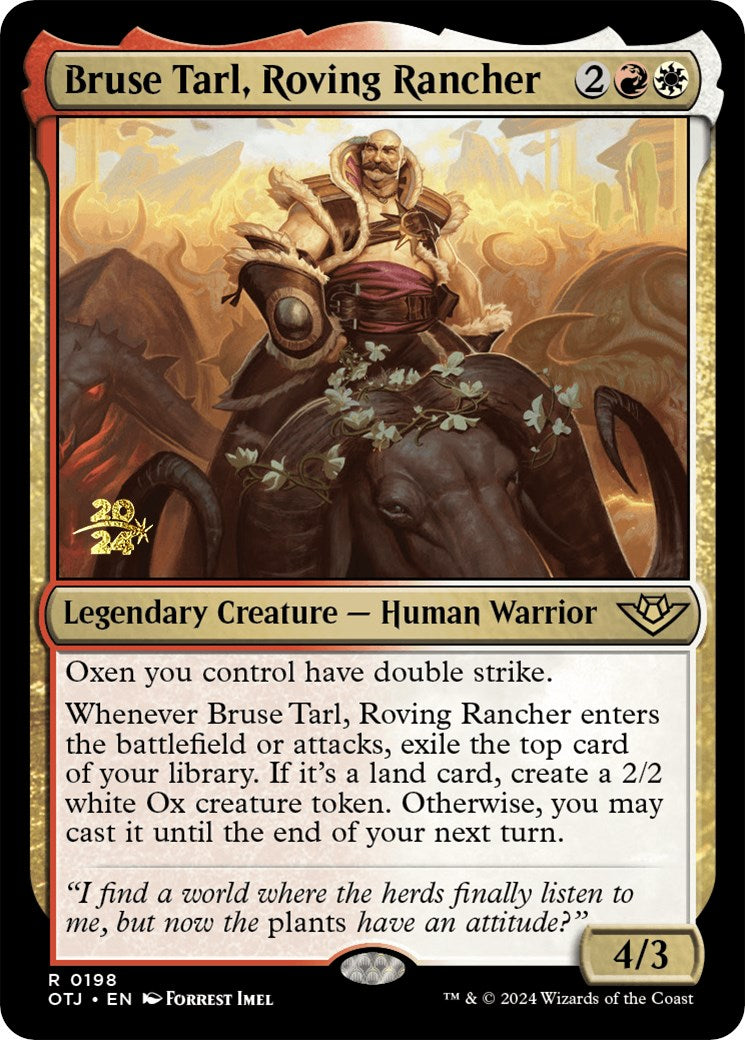 Bruse Tarl, Roving Rancher [Outlaws of Thunder Junction Prerelease Promos] | Rock City Comics