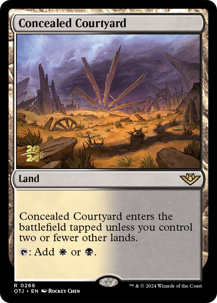 Concealed Courtyard (OTJ) [Outlaws of Thunder Junction Prerelease Promos] | Rock City Comics