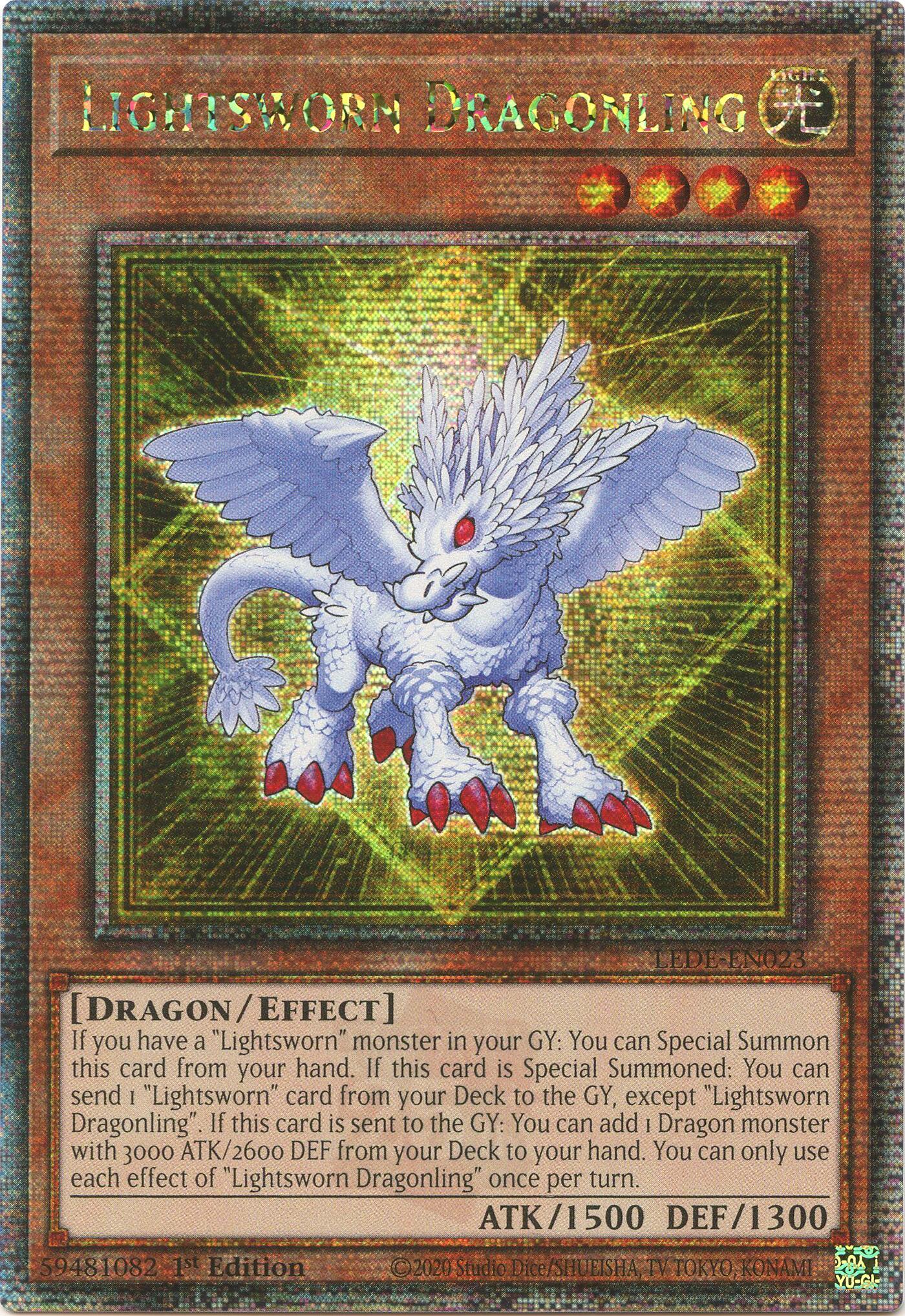 Lightsworn Dragonling (Quarter Century Secret Rare) [LEDE-EN023] Quarter Century Secret Rare | Rock City Comics