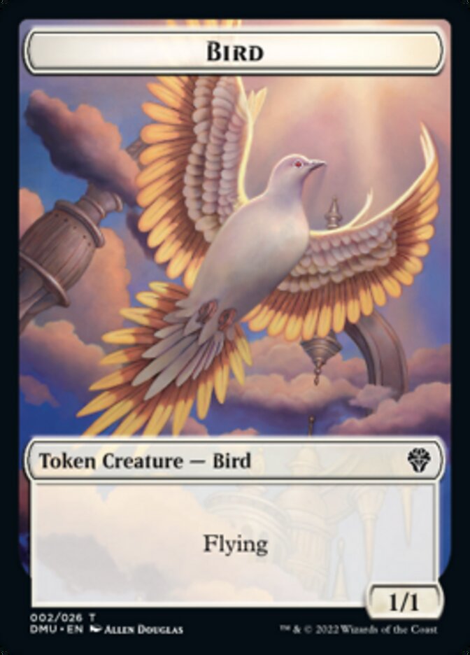 Bird (002) // Monk Double-Sided Token [Dominaria United Tokens] | Rock City Comics