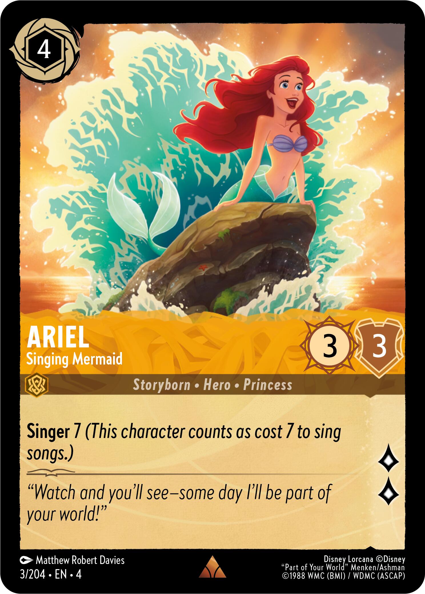 Ariel - Singing Mermaid (3/204) [Ursula's Return] | Rock City Comics