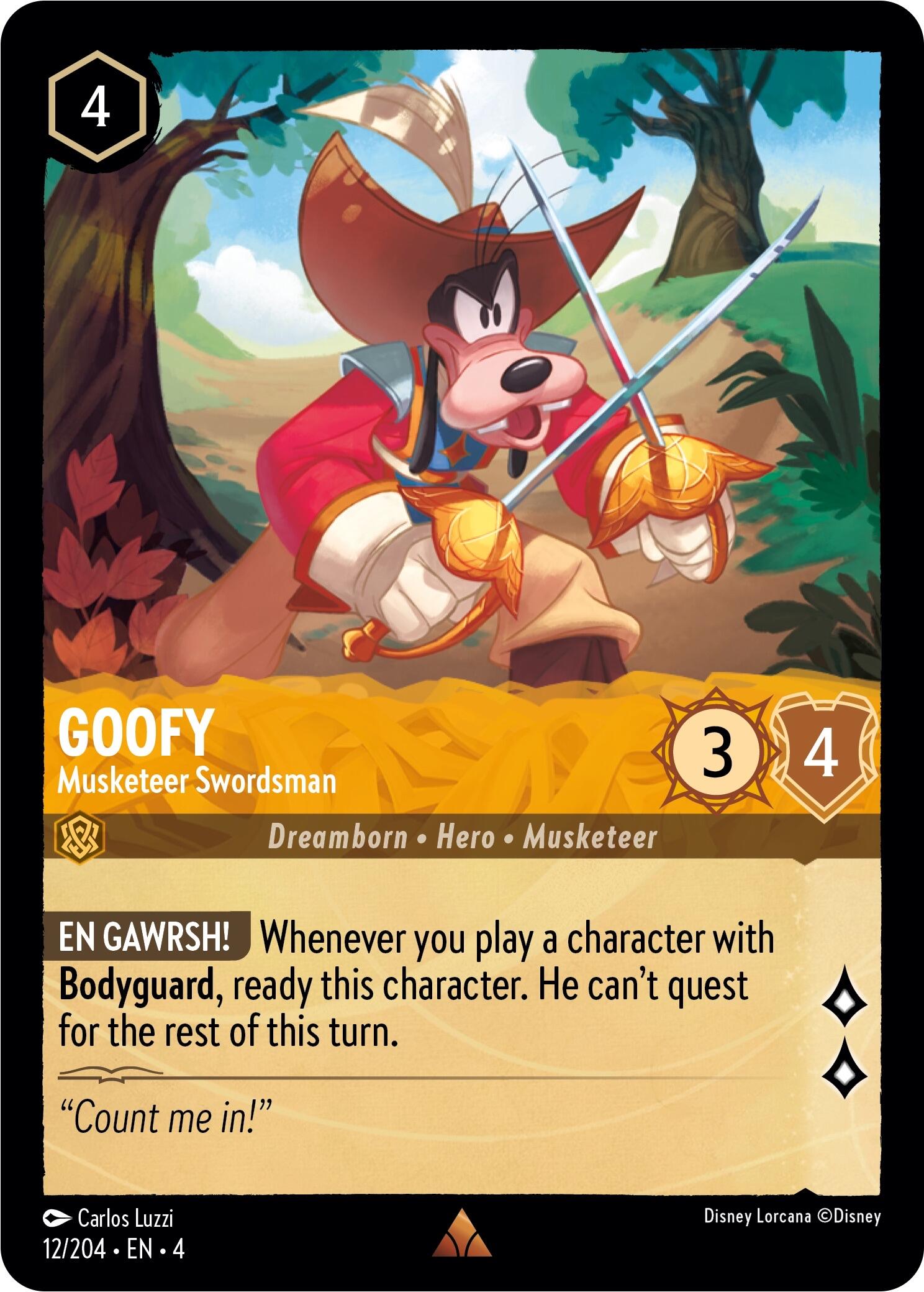 Goofy - Musketeer Swordsman (12/204) [Ursula's Return] | Rock City Comics