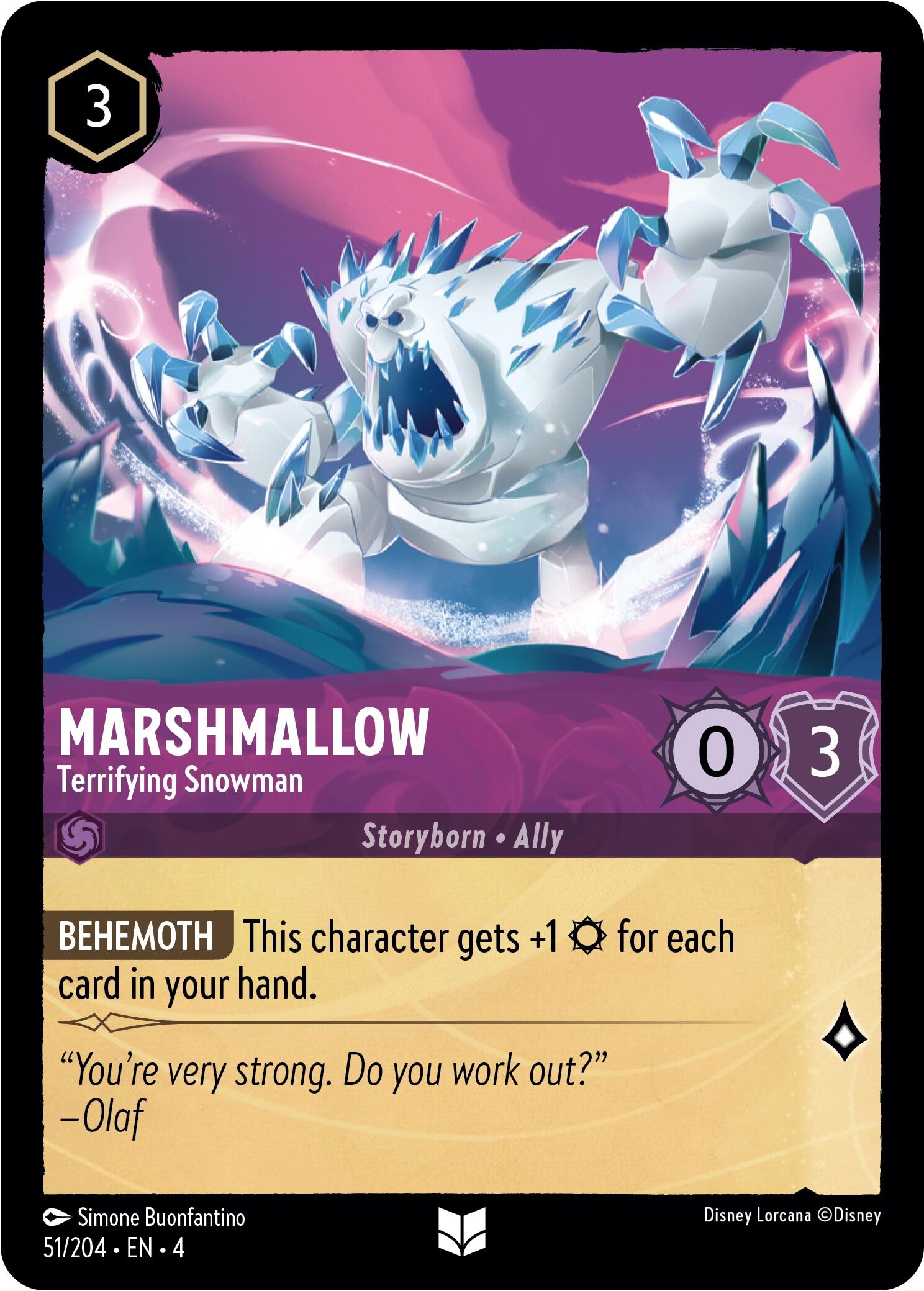 Marshmallow - Terrifying Snowman (51/204) [Ursula's Return] | Rock City Comics