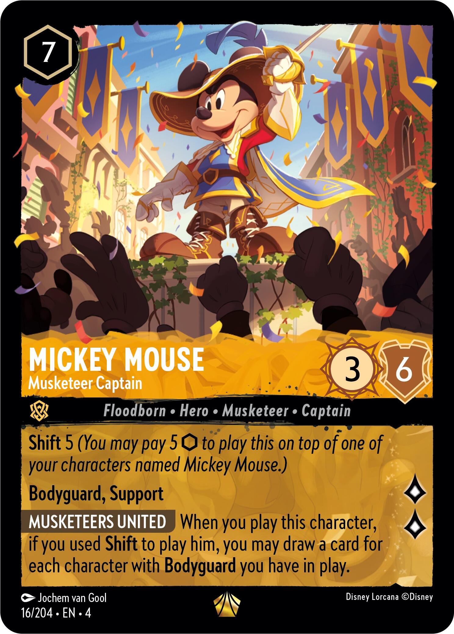 Mickey Mouse - Musketeer Captain (16/204) [Ursula's Return] | Rock City Comics