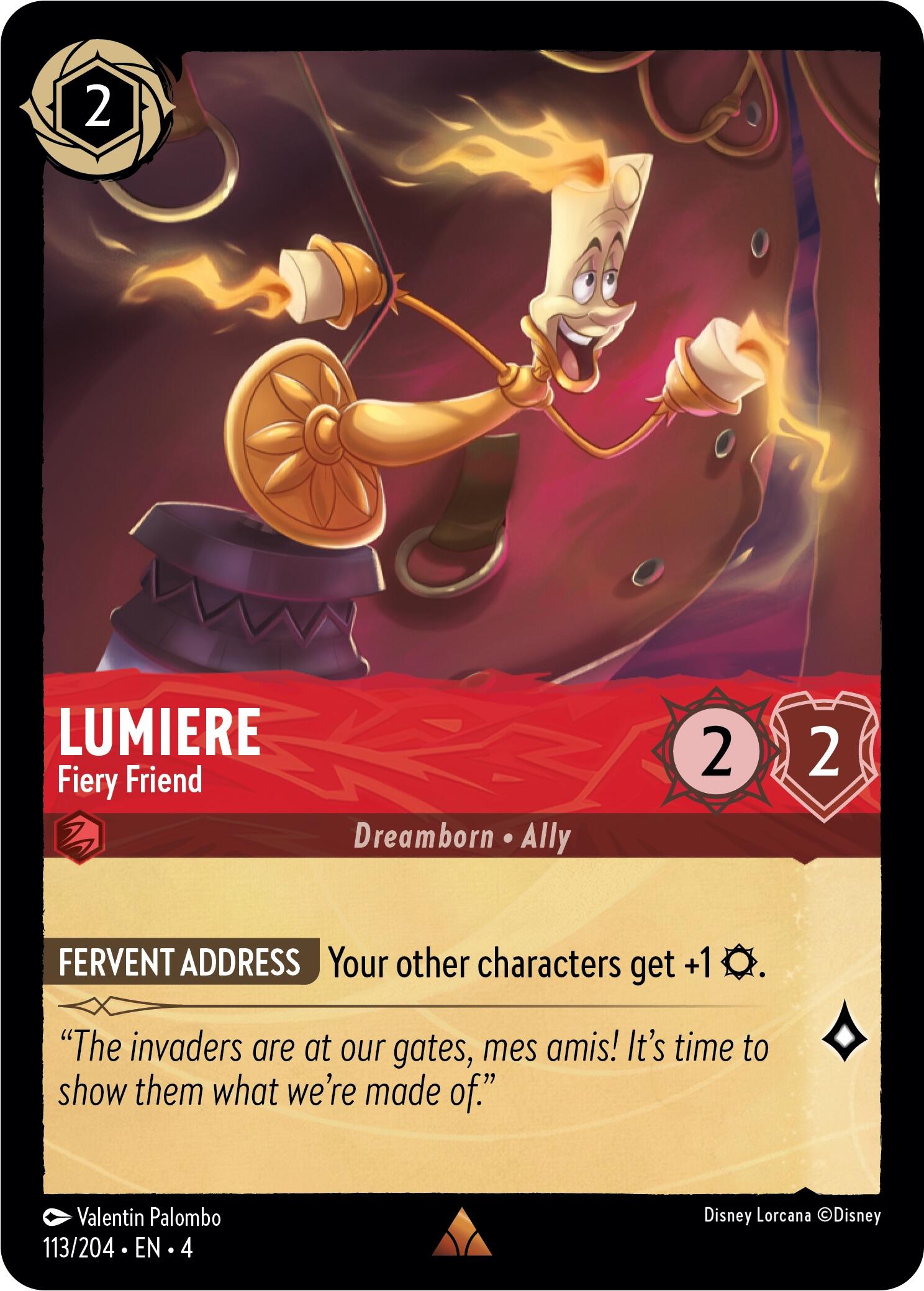 Lumiere - Fiery Friend (113/204) [Ursula's Return] | Rock City Comics