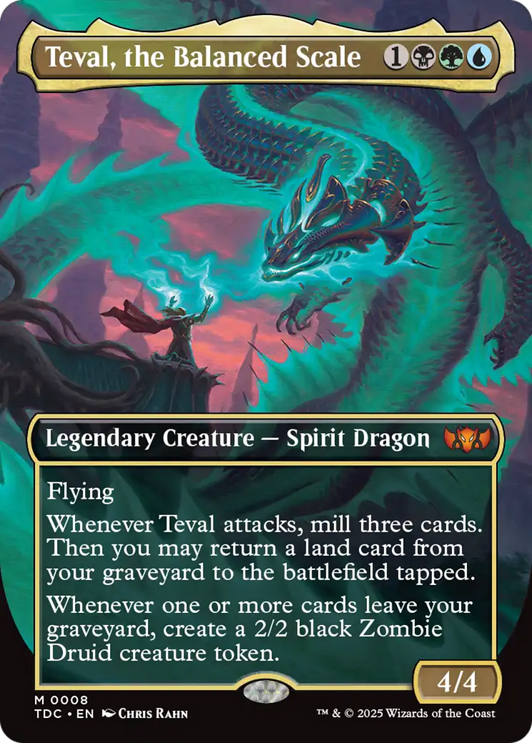 Teval, the Balanced Scale (Borderless) [Tarkir: Dragonstorm Commander] | Rock City Comics