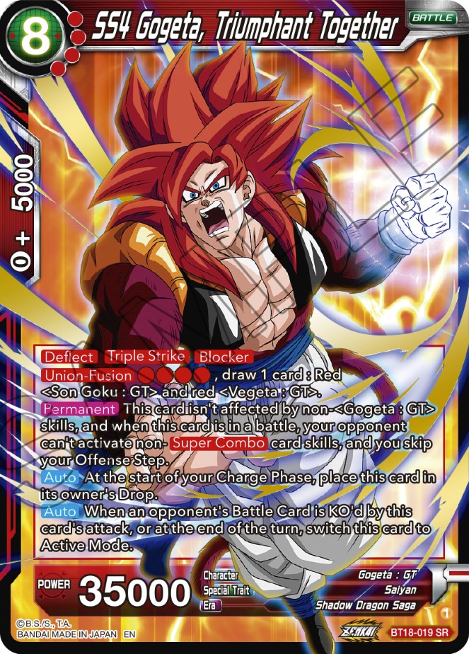 SS4 Gogeta, Triumphant Together (BT18-019) [Dawn of the Z-Legends] | Rock City Comics