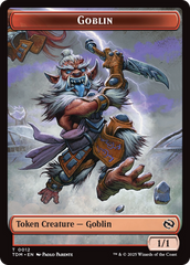 Goblin // Warrior Double-Sided Token [Tarkir: Dragonstorm Tokens] | Rock City Comics