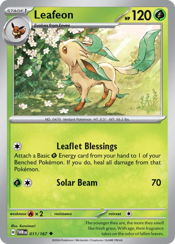 Leafeon (011/167) [Scarlet & Violet: Twilight Masquerade] | Rock City Comics