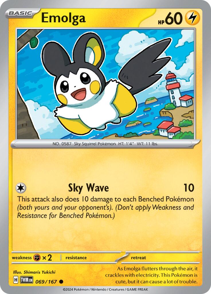 Emolga (069/167) [Scarlet & Violet: Twilight Masquerade] | Rock City Comics