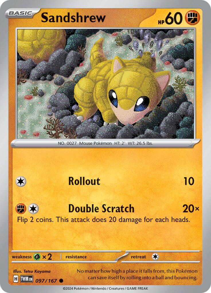 Sandshrew (097/167) [Scarlet & Violet: Twilight Masquerade] | Rock City Comics