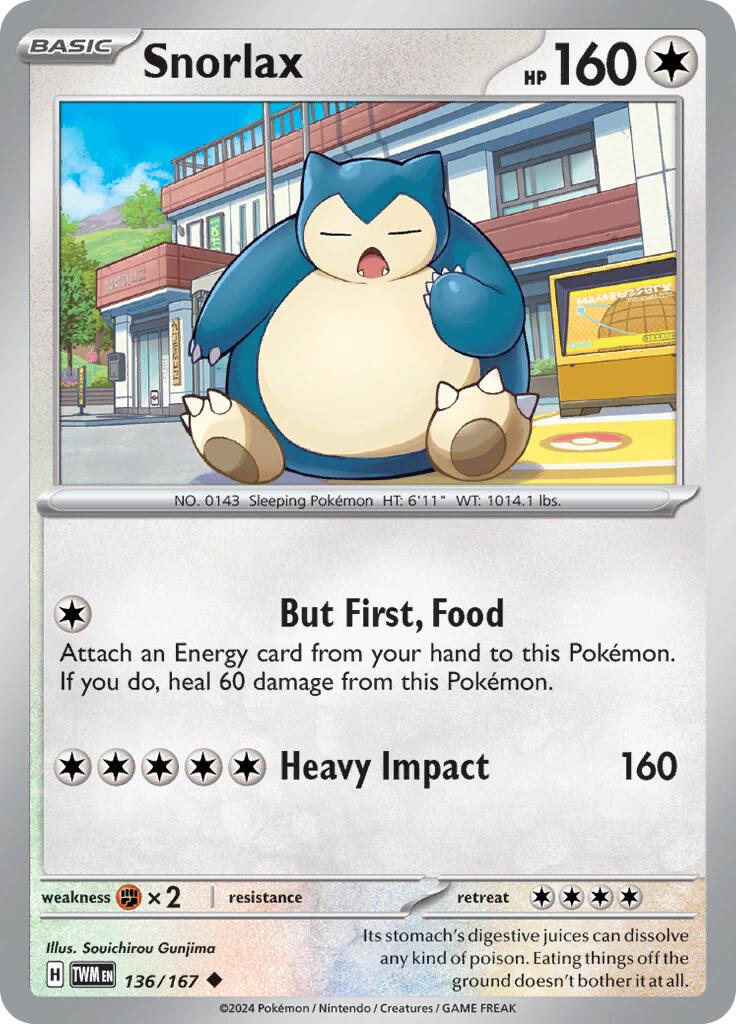 Snorlax (136/167) [Scarlet & Violet: Twilight Masquerade] | Rock City Comics